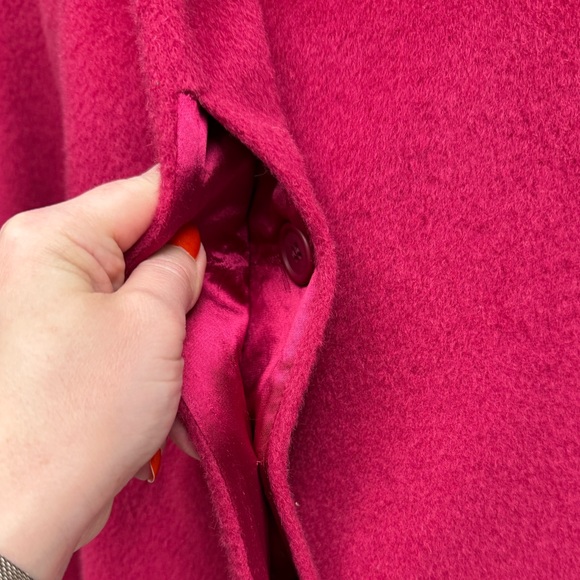 Vintage London Fog Magenta Heavy Wool Overcoat - Size 6 Reg - Picture 6 of 16